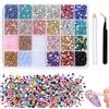 ZMaglorian Kit di Brillantini per Unghie con 36000 Strass, Penna e Pinzetta, Scatola Organizzatrice 24 Scomparti per DIY Decorazioni