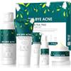 Miioto Tea Tree Set per La Cura Della Pelle, 5 Pezzi Kit Skincare Viso Completo, Skincare Set Regalo per Adolescenti con Detergente, Tonico, Siero, Gel, Crema