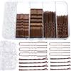 FLZONHUT 300 Pezzi Forcine per Capelli,Forma di U Fermagli,Mollette per Capelli Donna Elastici Trasparenti Set Di Clip Bobby Pins Forcine Capelli Donna con Scatola di Stoccaggio per Acconciature (marrone)