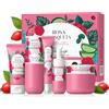 QUIYUM Set per la Cura della Pelle alla Rosa Mosqueta, 5 Pezzi Idratanti | per il Viso da Donna, con Detergente, Tonico, Siero, Crema Contorno Occhi e Idratante, per Donne e Ragazzi