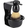 Generic Set di supporti per pennelli da barba, di piccole dimensioni, per casa e viaggi, con supporto in plastica e supporto, struttura pratica per riporre e riporre