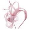 IYOU Sposa Matrimonio Fascinator Fasce per Capelli Rosa Piuma Floreale Copricapo Fiore Chiesa Cocktail Accessori Capelli per Donne Festa in Maschera
