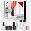 Infun Mesauda Starter kit completo di scatola smalto semipermanente Gel Polish Red Unghia Cleanser Remover base&top Buffer Nail Prep Ultrabond + omaggio Smalto Semipermanente 10ml