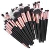 Generic Set di 30 pennelli da trucco professionali, pennelli sintetici di alta qualità per fondotinta, cipria, correttore e ombretto, kit da viaggio ideale per la bellezza in movimento, nero