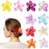 HIFOT 10 Pezzi Hawaii Fiore per Capelli Donna, Fermagli Capelli Bambina, Mollette Grandi Colorate Forcine per Capelli di Orchidee, Accessori Capelli Cerimonia per Sposa Ragazze Festa Spiaggia Nozze