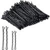 DAQIEPIN 250 piezas Horquillas Negro Clips de pelo Forma de onda de horquillas (200 piezas 1,97 pulgadas y 50 piezas 2.36 pulgadas)