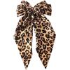 Generic Leopard Ribbon - Clip per capelli con fiocco grande, per donne adulte e donne, accessorio a nastro in raso, per feste di compleanno