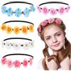 JJUNW Fascia per capelli con motivo a margherita, 5 pezzi, con motivo floreale, alla moda, con fascia elastica per donne, ragazze, festival, matrimoni, feste
