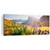 ARTTOR Quadri Moderni su Tela 120x50 cm Stampe da Parete Paesaggi Natura - 4008 | Montagne Prato Mobili Quadro Decorativo Grande 1 pezzo Soggiorno Camera da Letto Arte da Parete Decorazione da Parete ARTTOR