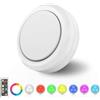 MOUJUCHI Luci Led a Batteria, 1 Pcs Mini Luce adesiva a batteria Luce Led Sottopensile per Scale, Armadio, Sottopensile, Cucina, Corridoio, Camere per Bambini (RGB Bianco)