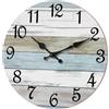 CHYLIN Orologio da parete da 35,5 cm, orologio da parete rustico, funzionamento a batteria, silenzioso senza ticchettio, in legno, orologio da spiaggia per cucina, soggiorno, camera da letto, ufficio