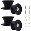 Ruidee 4 Pezzi Cucina Manopole Coperchio Manopole di Ricambio per Coperchio Pentola Pomello Universale di Ricambio Manopole di Universali Resistenti in Silicone al Calore Nero(GGSB/Black)