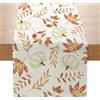 YEAMLTE Runner da Tavolo Autunno 180x30cm Decorazione Tavola Autunnale con Zucche | Runner da Tavolo con Foglie Autunnali, Decorazioni Casa Autunnali e Centrotavola per la Tavola di Halloween
