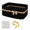LUPATDY Cesto portaoggetti in tessuto intrecciato, con manici, cesto per giocattoli, cesto regalo vuoto, cestino portaoggetti per bagno, soggiorno, decorazione 34,5 x 25,5 x 15 cm (nero)