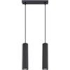 Sollux Lighting Lampada Da Soffitto Lampada Da Sospensione In Alluminio 2 Paralumi 30 x 6,5 x 16,5 cm Karbon Nero