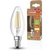 OSRAM Lampada LED SUPERSTAR+ CLASSIC B FIL 40, E14, candela, 2.9W, 470lm, 2700K, luce bianca calda, dimmerabile, filamento LED, basso consumo energetico, classe di efficienza energetica B