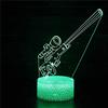 Jaeknxcg 3D Illusione Lampada Sniper Fucile Luce D'umore 7 Cambiare Colore Acrilico LED Luce Notturna Cavi USB Camera Da Letto Scrivania Decorazione