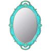 YCHMIR Specchio da parete ovale, 36,4 x 25,4 cm, stile vintage, colore: blu