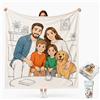 VEELU Coperta da Colorare con Pennarelli per Tessuti 150x115 cm, Coperta Colorabile con 24 Pennarelli Inclusi per Adulti e Bambini, Regalo Originale per Famiglia e Amici (S08)