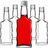 KADAX bottiglie in vetro 200ml con tappo a vite bianco - bottiglie vuote da riempire per liquore, grappa, olio e aceto, conservazione alimentare