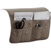 XDKS Organizzatore Divano, 6 Tasche Antiscivolo Poltrona Storage Bag, Poltrona Caddy per Tablet, Telefono, Libro, Riviste, Telecomando TV (Taupe)