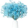 KAOHONG Fiori secchi Bouquet Gypsophila Essiccata 17 pollici 3500+ fiori blu, rami di Naturale Gypsophila Fiori Secchi per ghirlande fai‑da‑te, casa, matrimonio, decorazioni per vasi