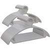 ABHENG Grucce 100 Pezzi, Grucce Appendiabiti in Plastica, Resistenti Sottili a Risparmio di Spazio, All-in-One per Abiti Costumi Jeans Maglie, 41,7 x 21cm, Grigio, APY08100G