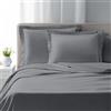domus&trend - Completo Letto Matrimoniale con Lenzuola Matrimoniali Cotone Percalle 100% 225x295 + 1 Lenzuolo con Angoli Matrimoniale Coprimaterasso Sotto 200x180x30 + 2 Federe 50x80 (Metal)