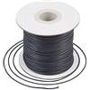 Craftdady Cordoncino in poliestere cerato coreano, 77,7 metri/rotolo, 1 mm, per lavori artigianali con macramè, realizzazione di gioielli intrecciati, grigio scuro