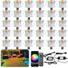 INDARUN WiFi Lampada da terra Faretto da incasso RGB impermeabile IP67 Ø 31 mm - Illuminazione per terrazzo, patio, percorso, parete, giardino, decorazione, interni ed esterni (30 pezzi)