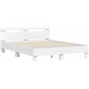 vidaXL Giroletto con Testiera Bianco 150x200 cm in Legno Multistrato