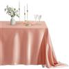 Chickwin Tovaglia Rettangolare in Raso, Tovaglia Elegante Copri Tavolo da Intern, Lavabile in lavatrice per Matrimoni, Feste, Banchetti, Celebrazioni di Vacanze (Oro rosa,152 x 305 cm)
