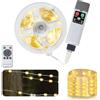 Speclux Luci laterali USB a forma di rugby, 10 metri, luce bianca calda, con organizer per metro - Illuminazione per tenda a LED da parete, adatta per campeggio, feste all'aperto, decorazione per