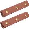 CALFOVERA 2 Pezzo di Morbida Pelle PU per Tracolla per Bagaglio con Bottone A Pressione in Metallo Manico per Borsa in Pelle per Borsa Valigia Portafoglio Shopping Borse da Viaggio (Marrone)