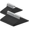 ABHENG Grucce per pantaloni, Gancio Grucce per Pantaloni, confezione da 60, Appendiabiti Salvaspazio Bianca, Gruccette in Acciaio Inox, Cromate, 38 x 0,5 x 13 cm, Nero, AIY0560B