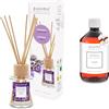 pajoma Set di fragranze per ambienti con diffusore da 100 ml + bottiglia di ricarica con bastoncini in rattan, deodorante per ambienti a lunga durata (+ ricarica da 500 ml, lavanda)