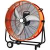 Generic Ventilatore industriale a tamburo, 250 W, ad alta velocità, in metallo resistente, 4 velocità, inclinazione di 130°, con ruote, maniglia per patio, magazzino, commerciale