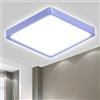 LQWELL® LED Plafoniera, 1.6CM Ultra-Sottile Quadrato Piatto IP44 Lampada da Bagno Impermeabile 18W 6500K 1700LM Moderna per Soggiorno Camera da Letto Cucina Balcone Seminterrato Ufficio, 220 * 16mm