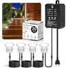 HIBOITEC Set di 20 faretti da incasso per terrazze con timer e sensore | Faretto da incasso dimmerabile per esterni, impermeabile IP67, 0,6 W, luce bianca fredda, illuminazione per terrazze con