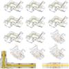 TenaLucy 12 Pezzi Mini Connettore LED COB Tipo L 2 Pin 10mm Connettore Striscia Led Senza Saldatura Connettore Angolare per Monocolore Strisce LED COB 12V 24V