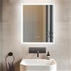 LUVODI Specchio Bagno con Luce 60x45cm: Specchio Bagno Led Retroilluminato con Antiappannamento, Dimmerabile 3 Colori Luce, Funzione Memoria, Vetro HD, Impermeabile IP66, 3000K-6000K