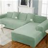 Lukery Fodere Copripoltrona Velluto, 1 Posto / 2 3 4 Posti Copridivano Elasticizzato, Fodere Copridivani Tinta Unita, Fodere Copridivani Universale (Verde Avocado,2 posti)