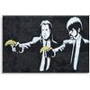 Kunstbruder Stampa su tela Banksy Graffiti - Quadro pulp fiction ! Quadro pronto su telaio Pop Art Pittura artistica, immagini per decorazione - Banksy Streetart