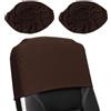 Generic Copri Poggiatesta Elasticizzato in Jacquard per Sedie da Ufficio, Protezione Antiscivolo per Poggiatesta per Sedie da Computer con Schienale Alto, 2 Pezzi, caffè Scuro