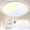 Yexati Plafoniera LED Soffitto 40CM 32W 4000LM Lampada da Soffitto, 6000K/4000K/3000K IP54 Impermeabile Rotonda Plafoniere per Soggiorno Bagno Cameretta Cucina Seminterrato Ufficio, Bianco Confezione 4