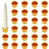 PH PandaHall 40 mini portacandele in alluminio, inserti per candele dorate, protettori antigoccia, per realizzare candele, decorazioni natalizie, 2 cm