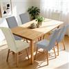Alishomtll Set di 6 coprisedia per sedie, coprisedie elastiche, per sala da pranzo, per cucina, ristorante, hotel, banchetti (4 grigio chiaro + 2 beige)