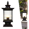 Chao Zan Luci palo Lampada esterno E27 Rurale Piazza Recinzione Colonna Piedistallo Luce Cancello Paletto Luce pilastro Alluminio Impermeabile Vetro Stigma Luce Patio Prato Sentiero Lampioni stradali
