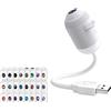 Generic Proiettore olografico notturno HD Smart 5D, lampada a stelle HD 2 in 1 Plug and Play, mini proiettore portatile USB a 360° con immagini della galassia per la camera da letto，24 filmati