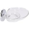 Inda A23110CR03 Colorella Portasapone a Parete con Baccinella in Vetro Extrachiaro, Accessori Bagno, Cromo
